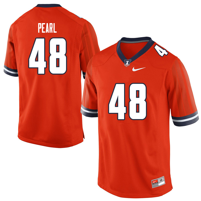 Men #48 Julian Pearl Illinois Fighting Illini College Football Jerseys Sale-Orange